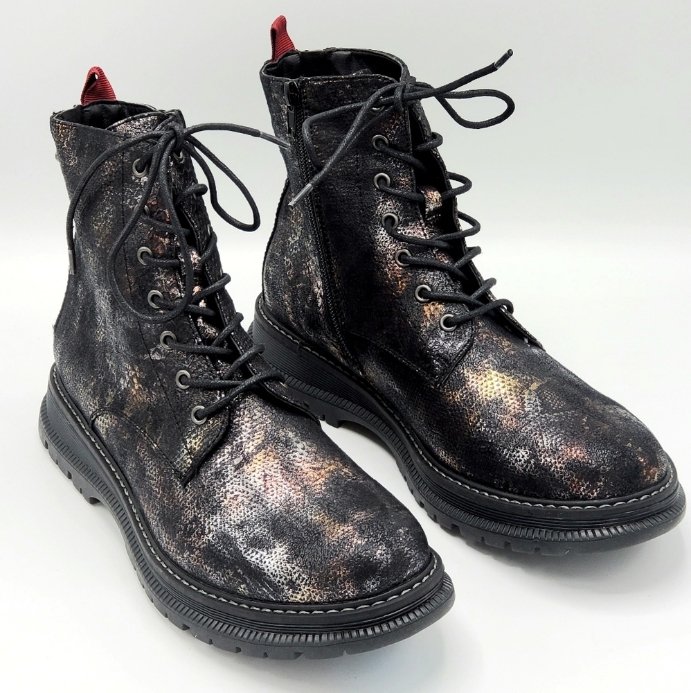 JELLYPOP BLACK COMBAT WOMEN BOOTS SZ 10